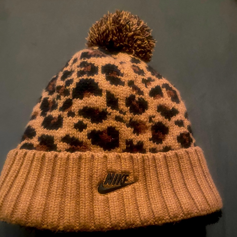 Nike leopard print beanie